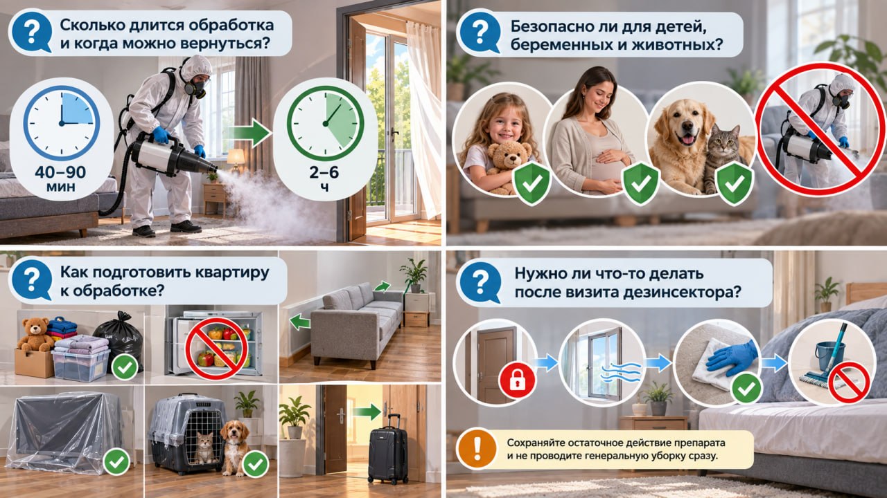 Часто задаваемые вопросы о клопах